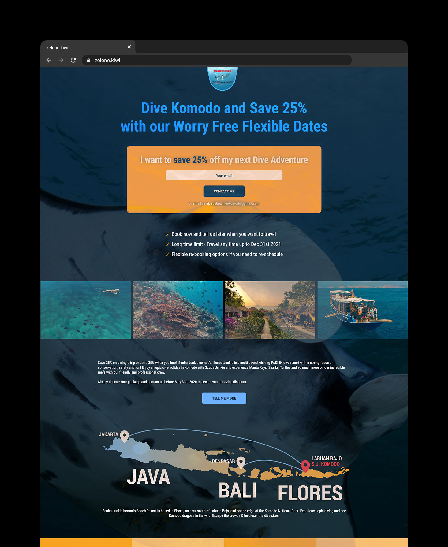 Webové stranky - Scuba Junkie Komodo